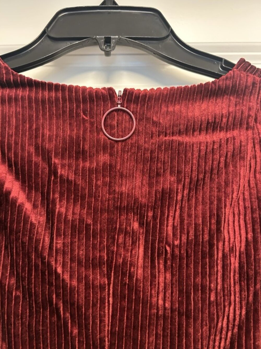 Akris Punto Red Corduroy Puff Sleeve Dress Womens 12 NWT Holiday $1290 Valentine - Picture 14 of 15